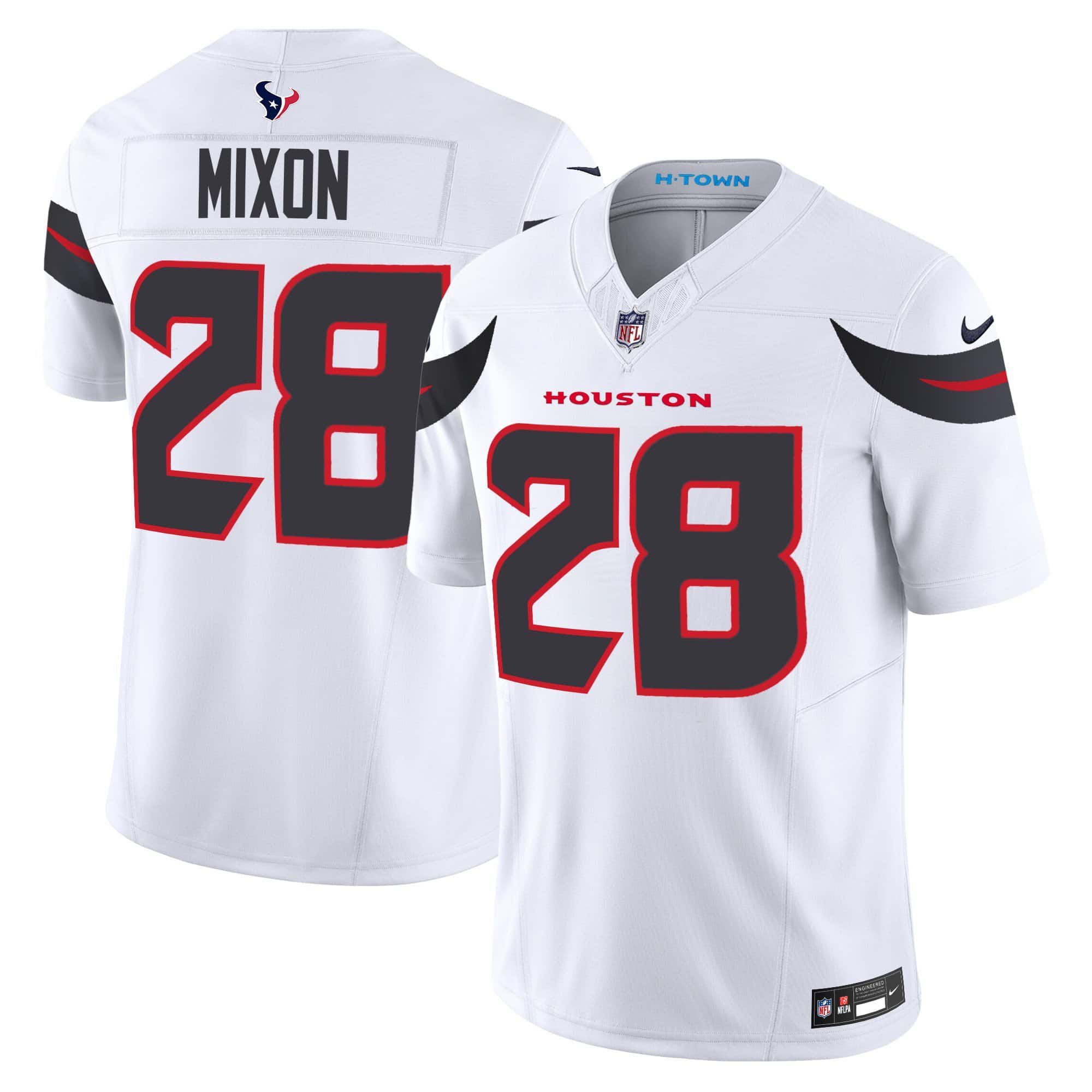 Men Houston Texans #28 Mixon White 2024 Nike Vapor Limited NFL Jersey->indianapolis colts->NFL Jersey